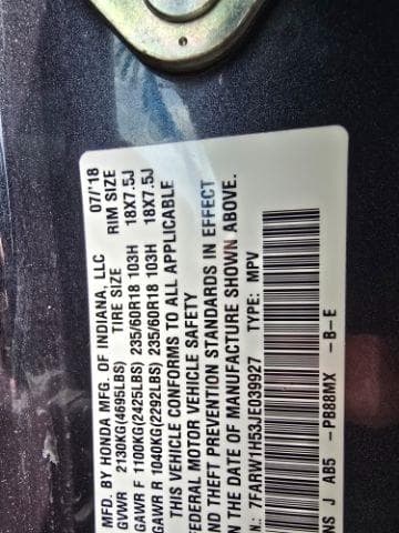 2018 HONDA CR-V - Image 16