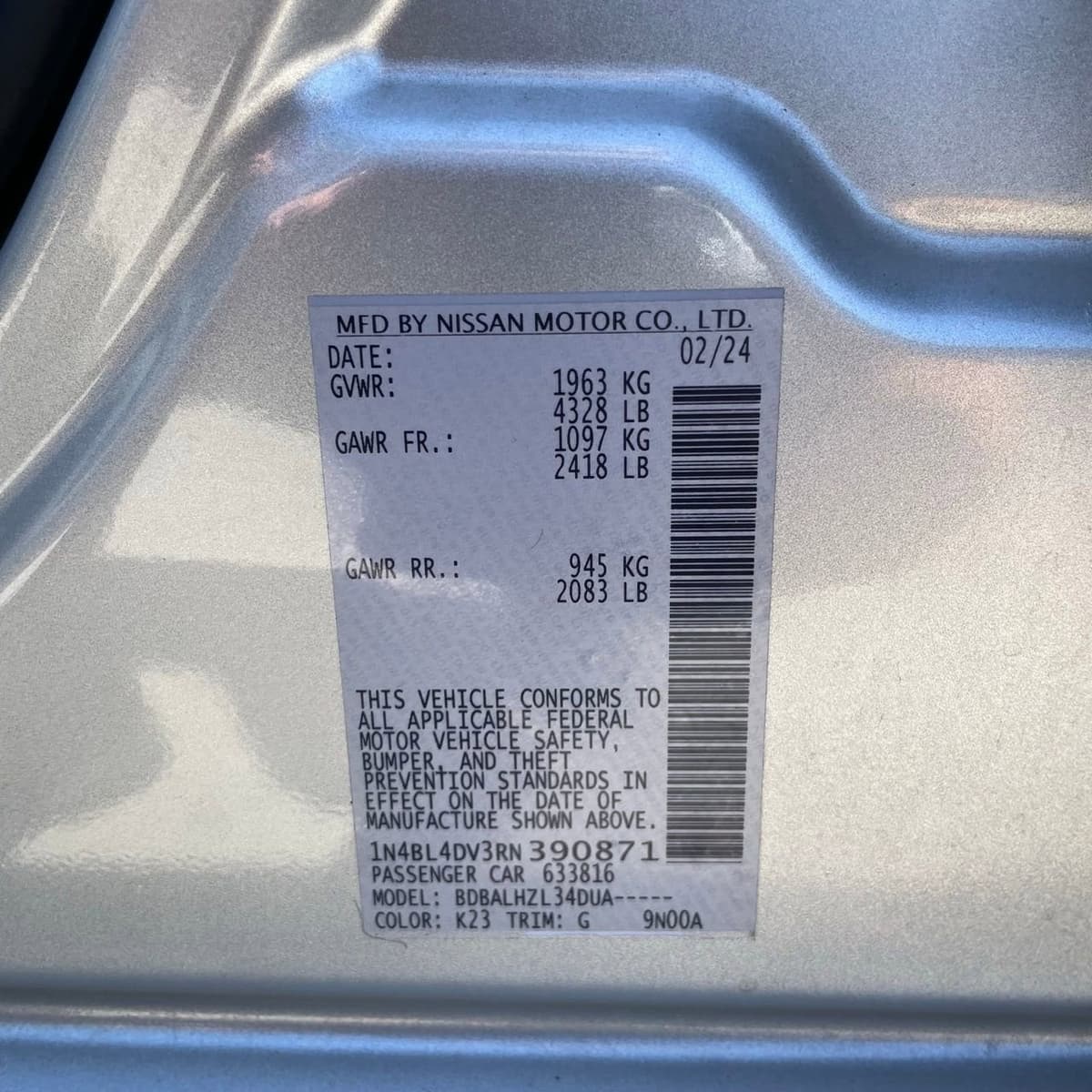 2024 Nissan Altima - Image 28