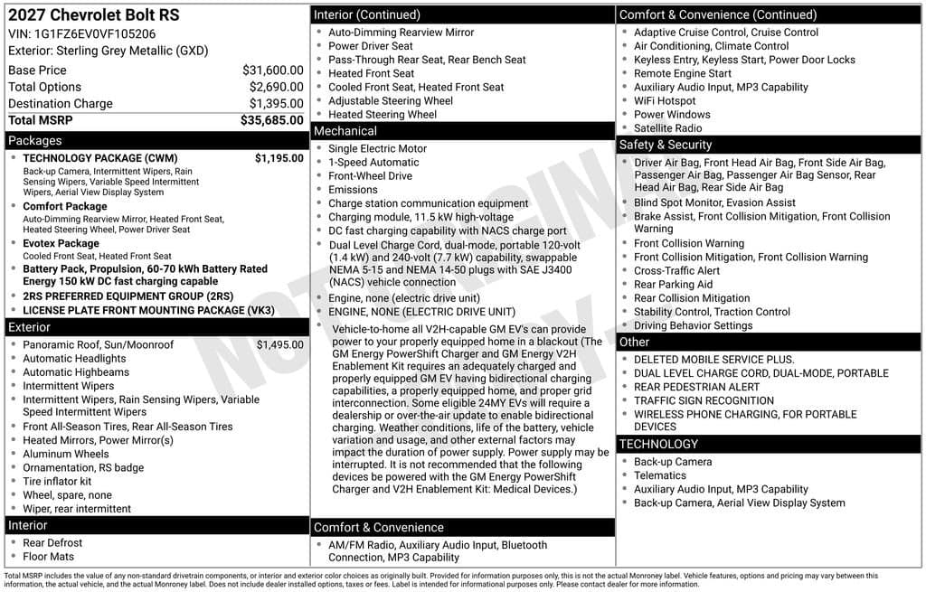 2027 Chevrolet Bolt - Image 27