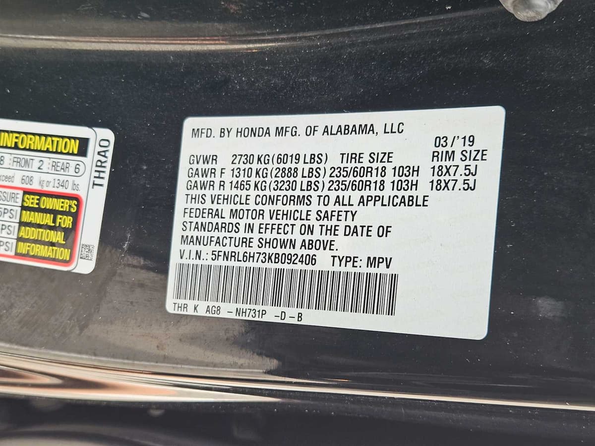 2019 Honda Odyssey - Image 34