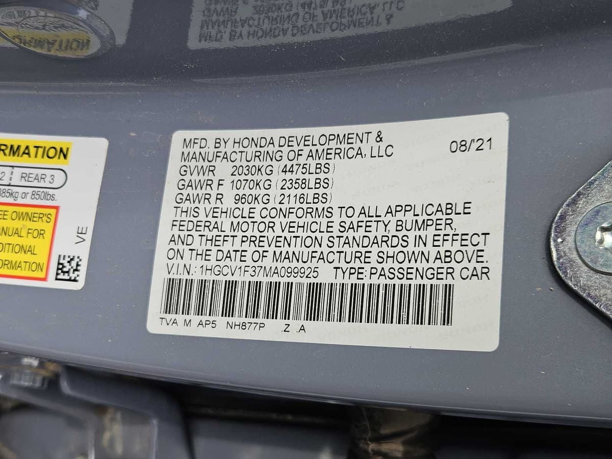 2021 Honda Accord Sedan - Image 32