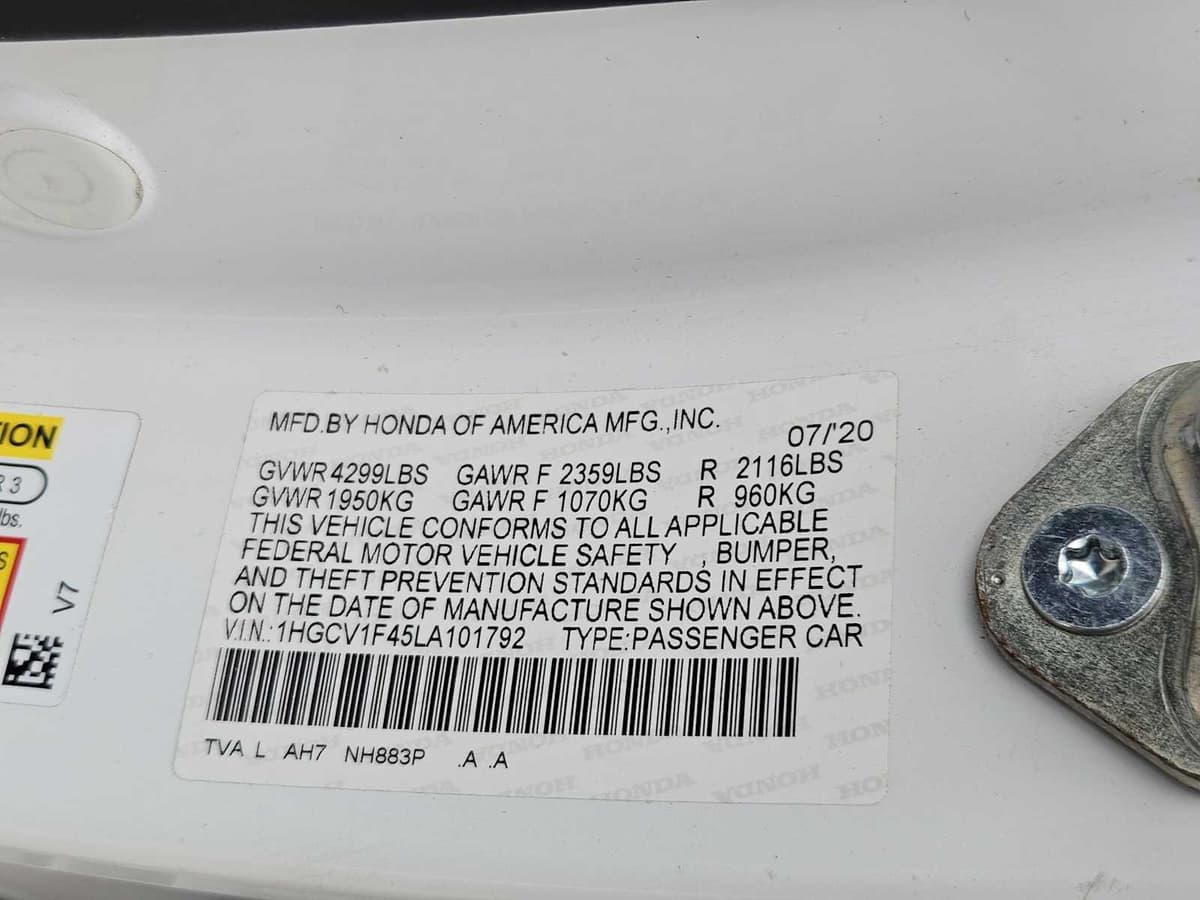 2020 Honda Accord Sedan - Image 30