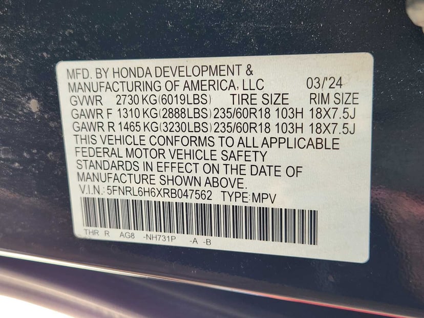 2024 Honda Odyssey - Image 35
