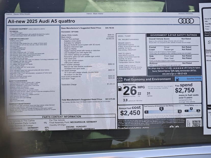 2025 Audi A5 - Image 20