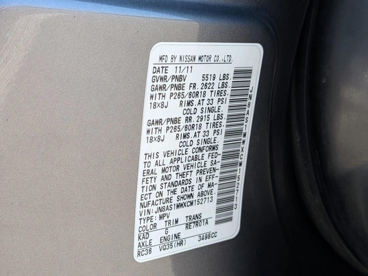 2012 INFINITI FX35 - Image 25