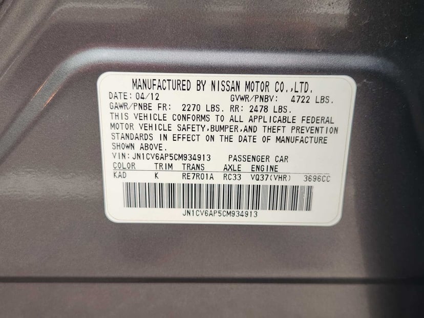 2012 INFINITI G37 Sedan - Image 34