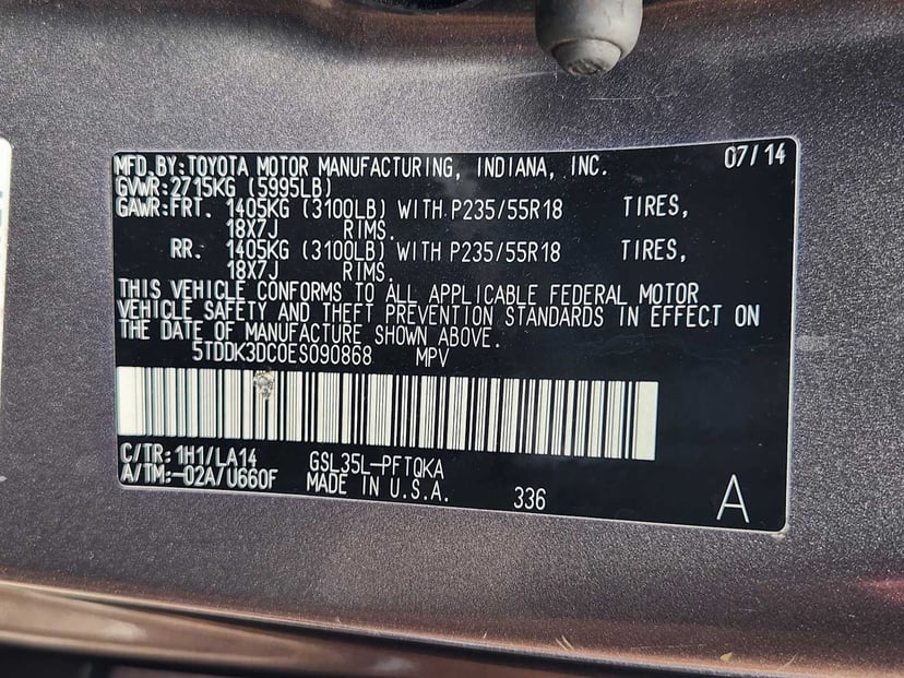 2014 Toyota Sienna - Image 33