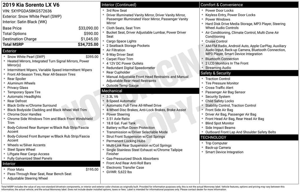 2019 KIA Sorento - Image 41
