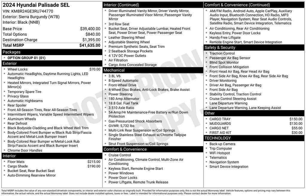 2024 HYUNDAI Palisade - Image 46
