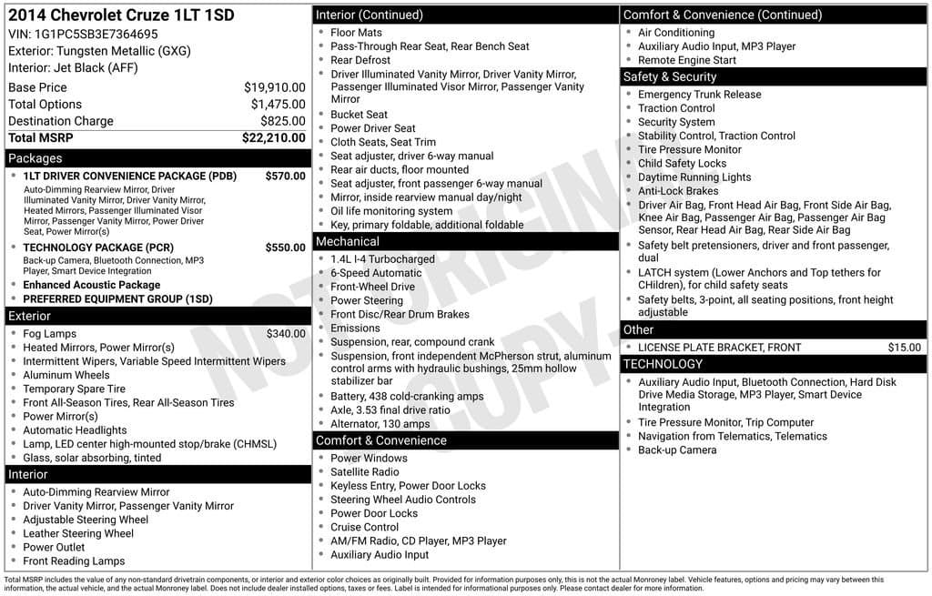 2014 CHEVROLET Cruze - Image 40