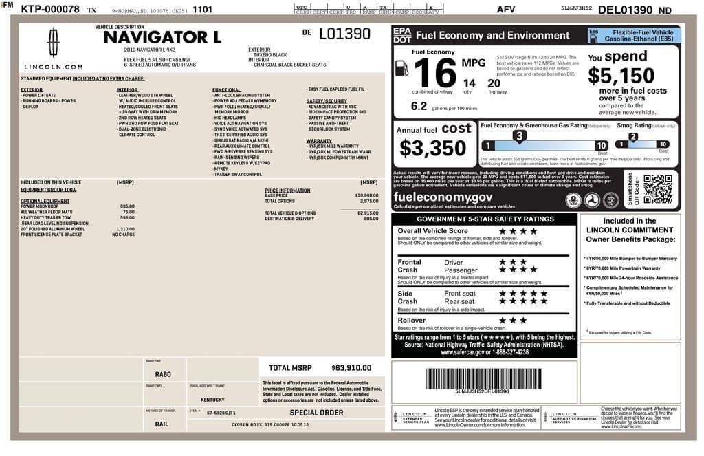 2013 LINCOLN Navigator - Image 42