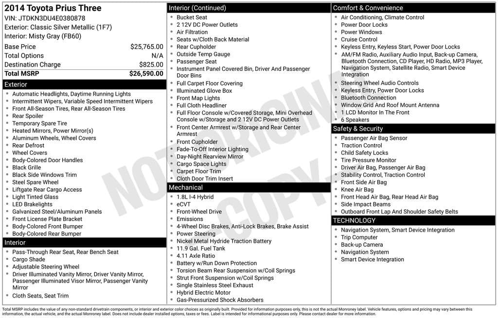 2014 TOYOTA Prius - Image 40