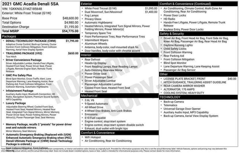 2021 GMC Acadia - Image 11