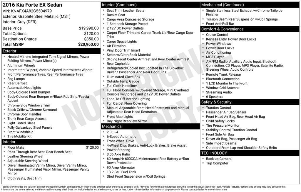 2016 KIA Forte - Image 37