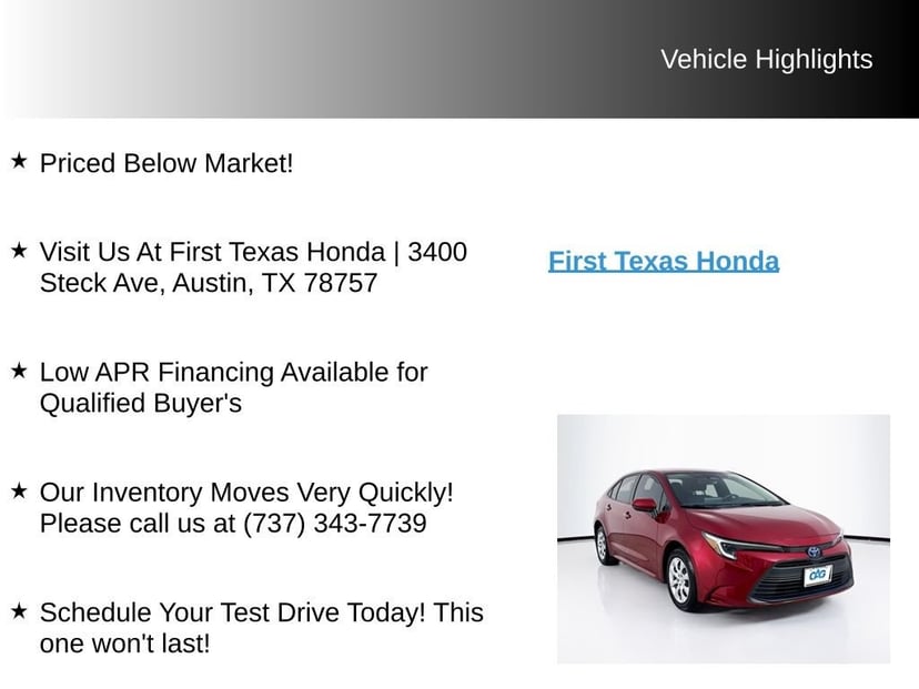2024 Toyota Corolla Hybrid - Image 9