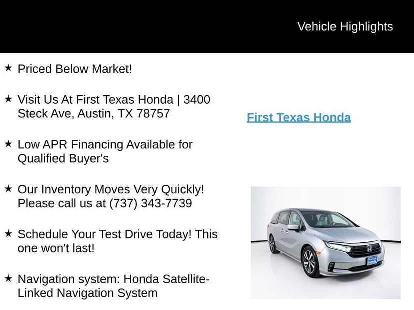 2021 Honda Odyssey - Image 9