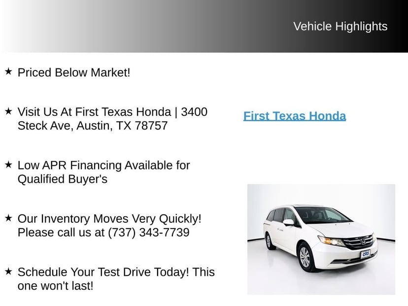 2015 Honda Odyssey - Image 9