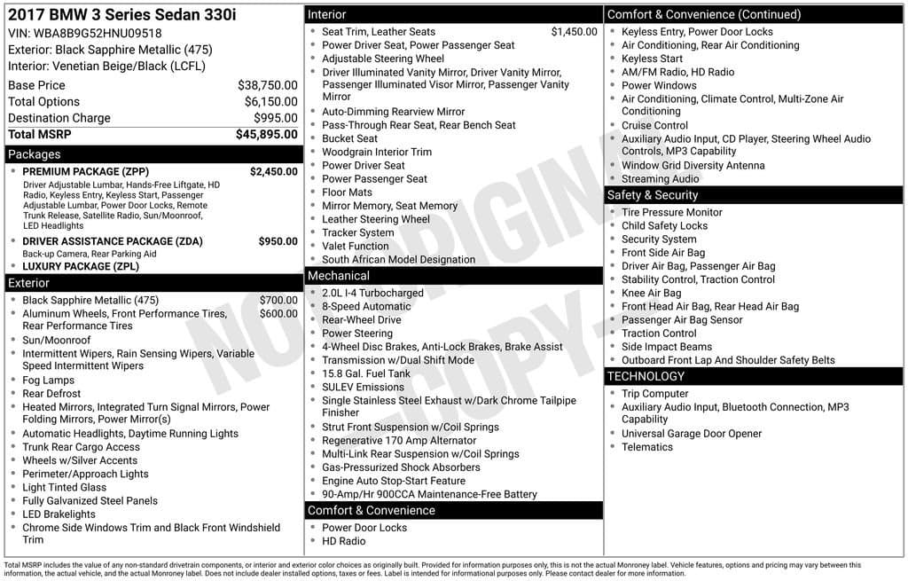 2017 BMW 3 - Image 42