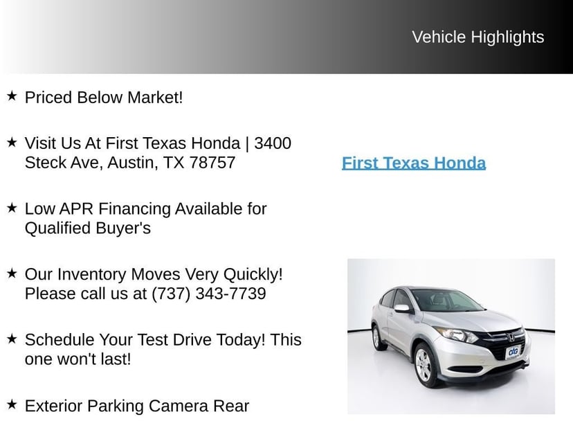 2016 Honda HR-V - Image 9