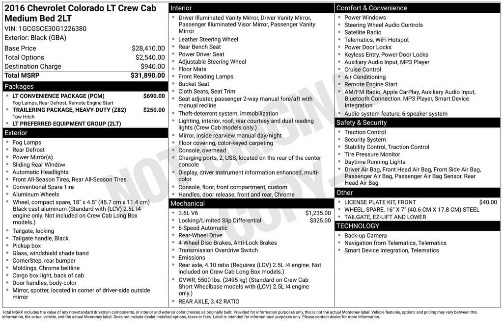 2016 CHEVROLET Colorado - Image 40