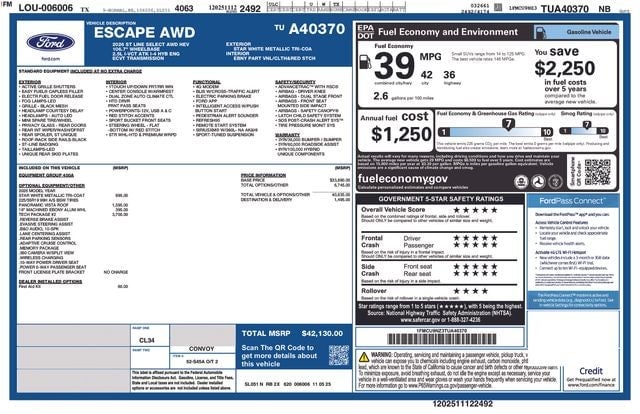 2026 Ford Escape Hybrid - Image 2